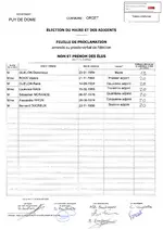 Proclamation de l'&eacute;lection du Maire et des Adjoints